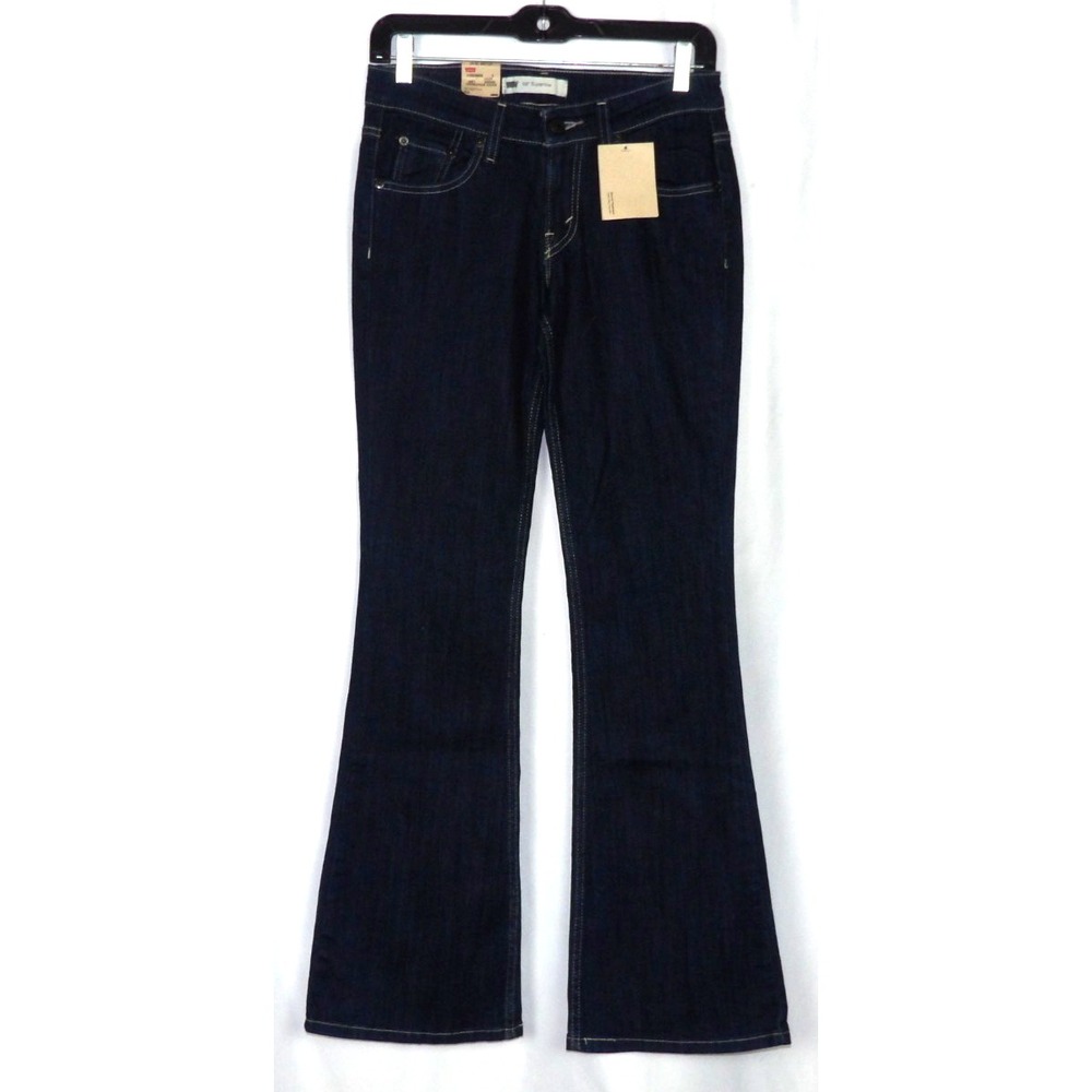 NEW! Levi's Dark Stretch 518 Super Low Boot Cut Denim Jeans Women's 25 NWT!